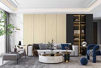 万宁轻奢风格-客厅
