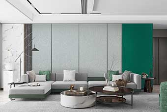 万宁轻奢风格-客厅